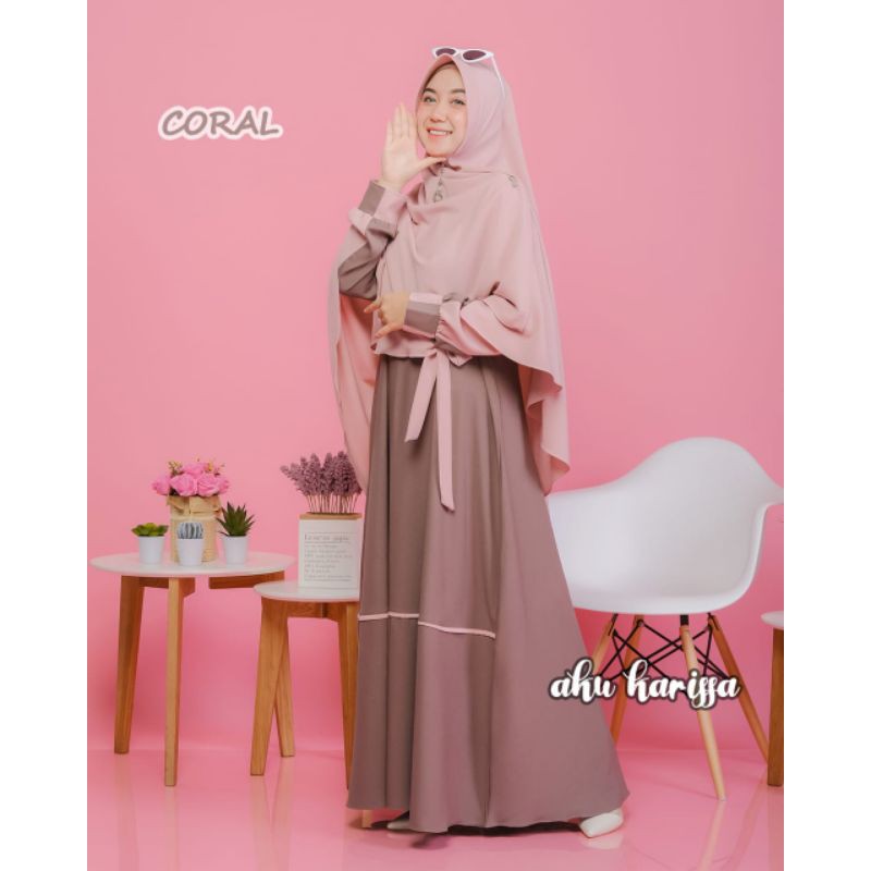 GAMIS SET HIJAB ARETA - ORI AKU KARISSA BERLABEL