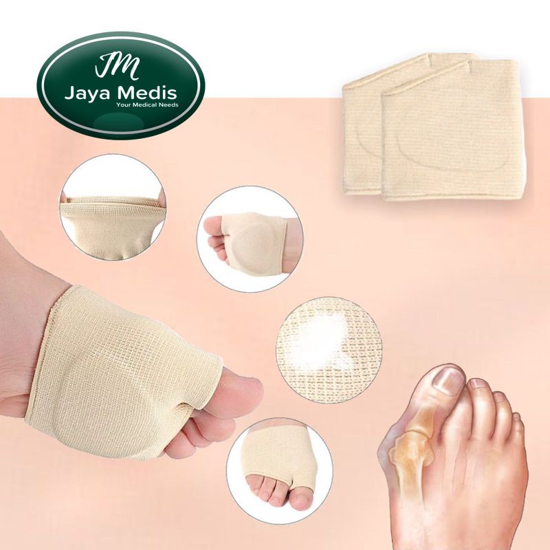 Bantalan Gel Metatarsal Setengah Jari Kaki Bunion Sole 1 Pasang