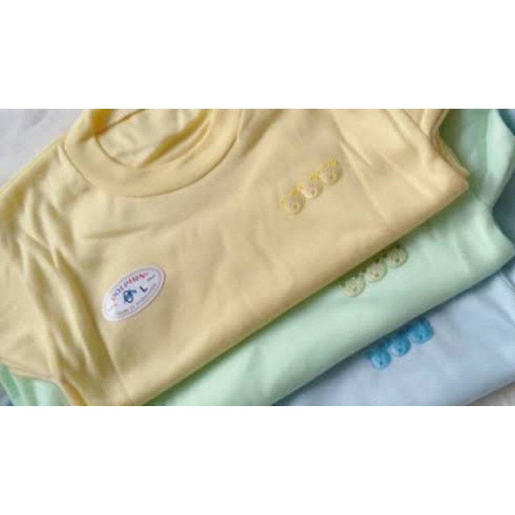 PROMO 3 pcs KAUS OBLONG BAYI/ KAUS OBLONG BAYI DOLPHIN LENGAN PENDEK