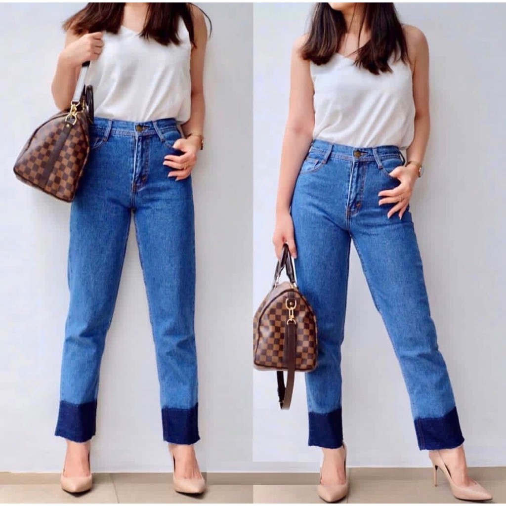 HOPYLOVY Celana  Boyfriend  Jeans  Wanita Jizzy 6111 