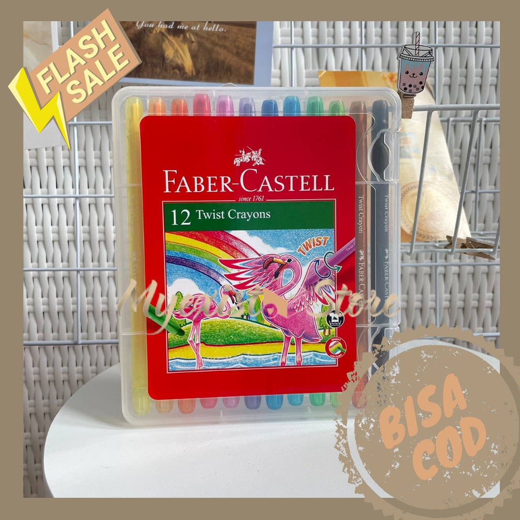 

faber castell 12 pcs twist crayons warna-warni krayon putar untuk mewarnai Alat Tulis Kantor perlengkapan sekolah kado unik lucu murah grosir banyak dicari ready jakarta bisa coD Harga bersahabat Produk Berkualitas IVN520