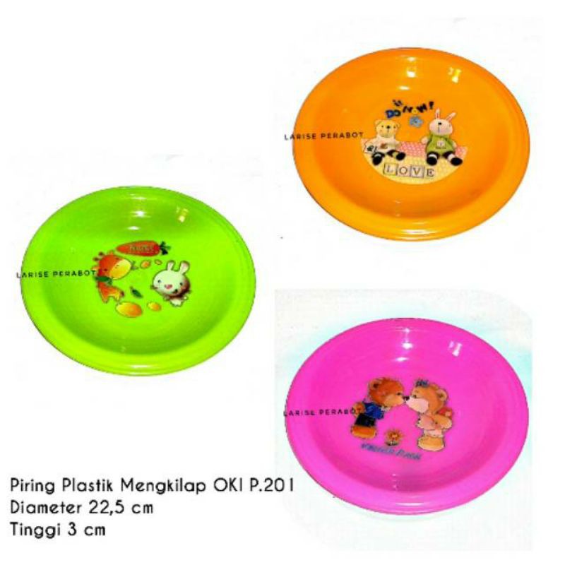Piring plastik Lion star karakter / piring makan plastik