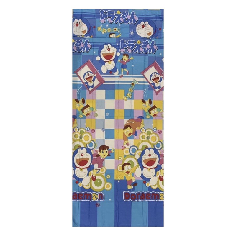 [ PINTU DAN JENDELA ] GORDEN PLISKET + PONI KARAKTER DORAEMON FRIENDS JEPANG BIRU