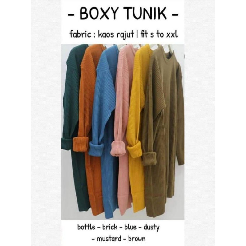 Kaos Rajut Cewek/Wanita Boxy Tunik