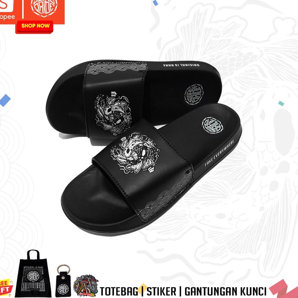 [75] Swag And Pride Footwear | Sandal Slide Pria Wanita Jepang - Japan Koi - Yin Yang - Sendal Selop