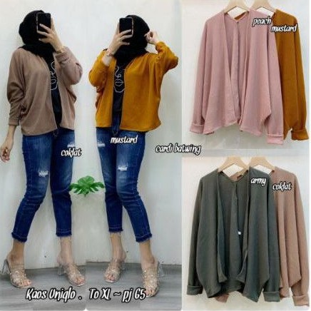 Cardi batwing kaos uniqlo fit xl