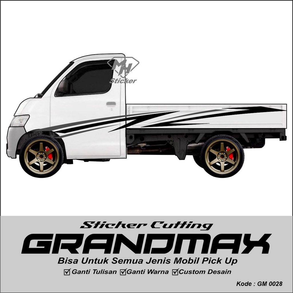 Stiker Cutting Terbaru Mobil Pick Up Grand Max Sticker Lis Body Samping Pick Up Terlaris