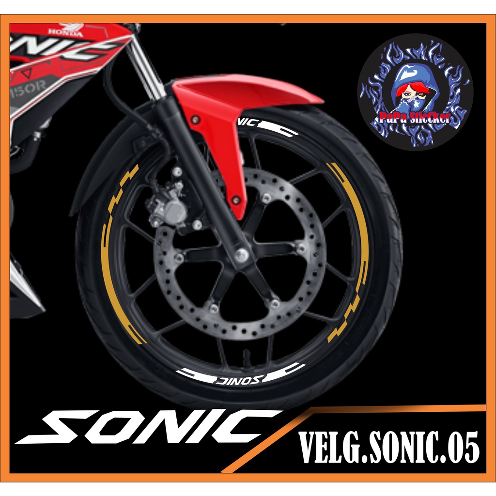 STIKER VELG SONIC CUTTING STICKER VELG SONIC CUTTING VARIASI HONDA SONIC LIS BAN/VELG 05