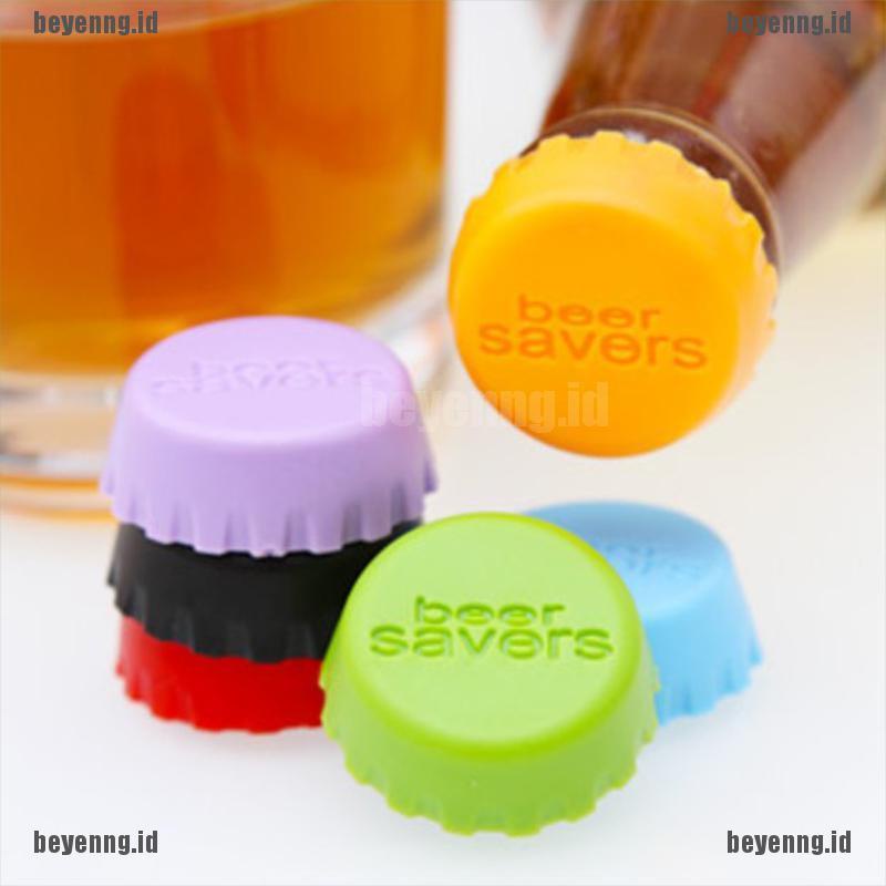 Bey 6pcs Tutup Botol Bir / Soda / Cola / Wine Bahan Silikon Reusable