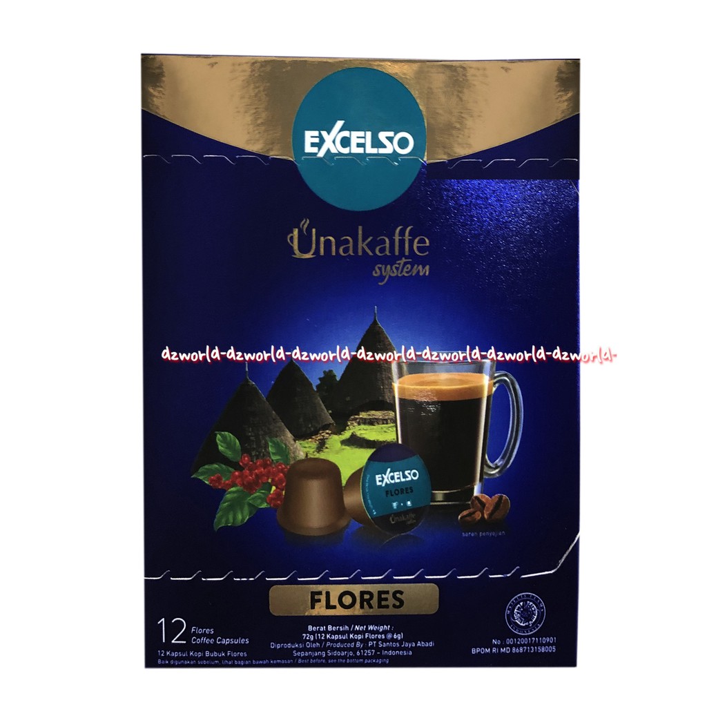 Excelso Unakaffe Flores Coffee Capsules 12kopi Kapsul Instan Ekselso Exselso Kopi Cair Cup Excelso Unakafe Floress Capsul Coffee Kopi Kapsul Flores