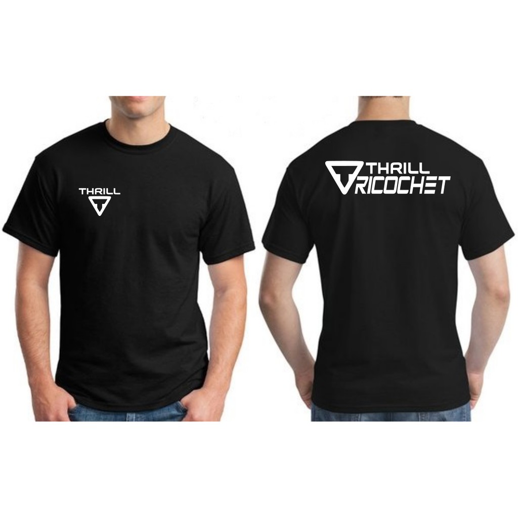 kaos thrill ricochet hitam putih