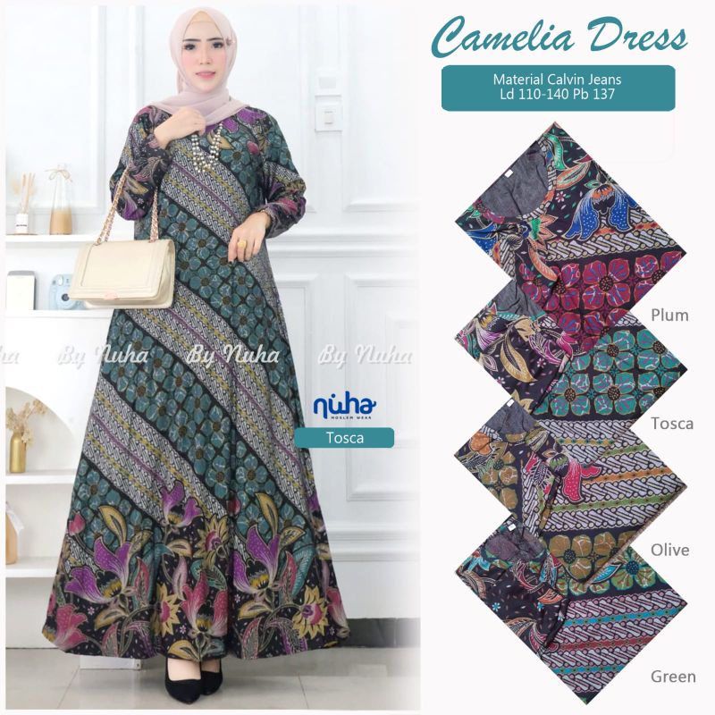 CAMELIA DRESS/GAMIS CALVIN JEANS ORI/BATIK JUMBO