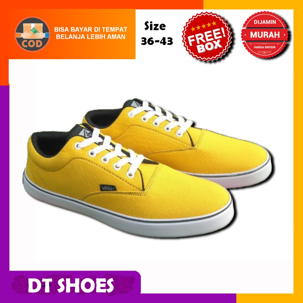 SEPATU VANS_ERA AUTHENTIC CASUAL SNEAKERS KETS SEPATU SEKOLAH KULIAH KERJA SANTAI TERMURAH KUNING