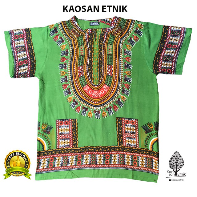 Baju Etnik  Kaos  Etnik  Dashiki Bohemian Style All Size Pria  