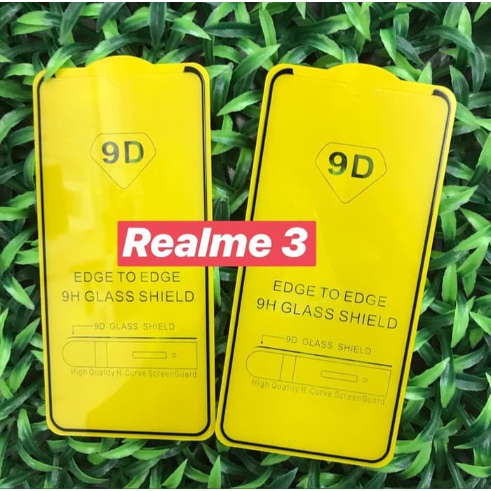 Oppo Realme 3 Tempered Glass 5D Full Cover Full Lem