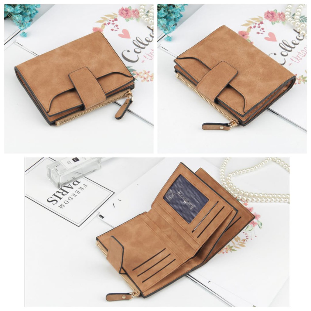 DOMPET LIPAT WANITA BAELLERRY ORIGINAL KECIL PREMIUM IMPORT MURAH KULIT MARSALA KOREA ABG FASHION