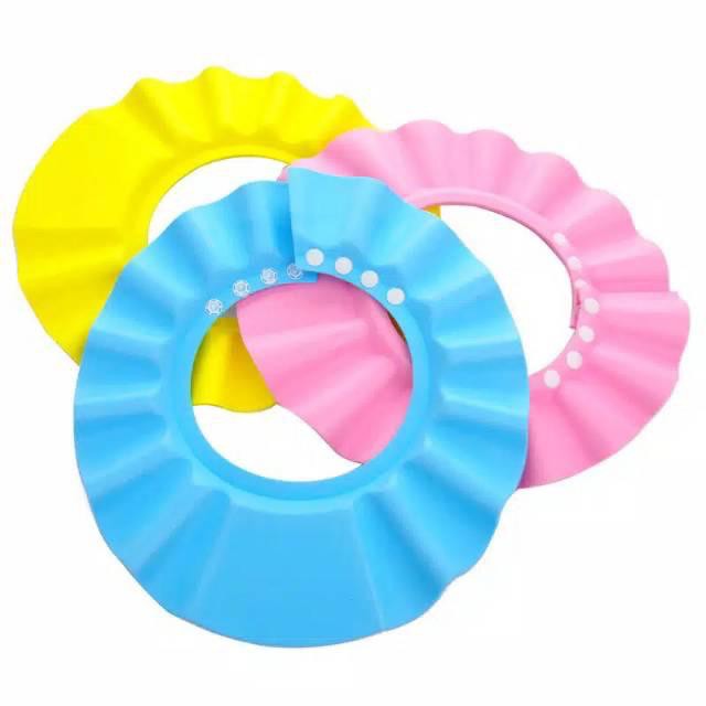 [ HS ] Baby Shower Cap / Topi Keramas Anak Bayi Mandi / Penutup Pelindung-1