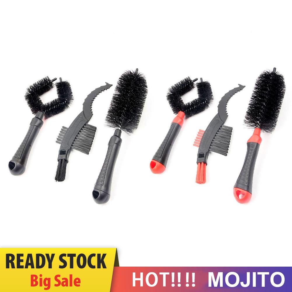 3pcs / Set Sikat Pembersih Rantai Sepeda / Motor