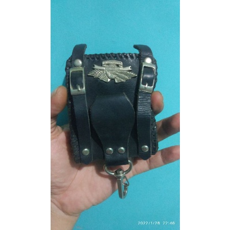 Pouch case leather Zippo Harley Davidson#