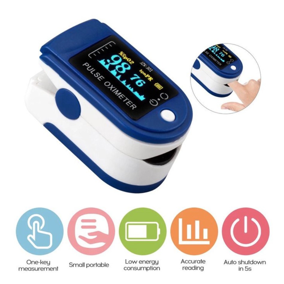 Fingertip Pulse Oxymeter Oximeter SPO2 LCD Full Colour LK88