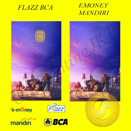 CUSTOM KARTU FLAZZ BCA GENERASI 2 ATAU EMONEY/SALDO 0 -FINAL FANTASY EDITION