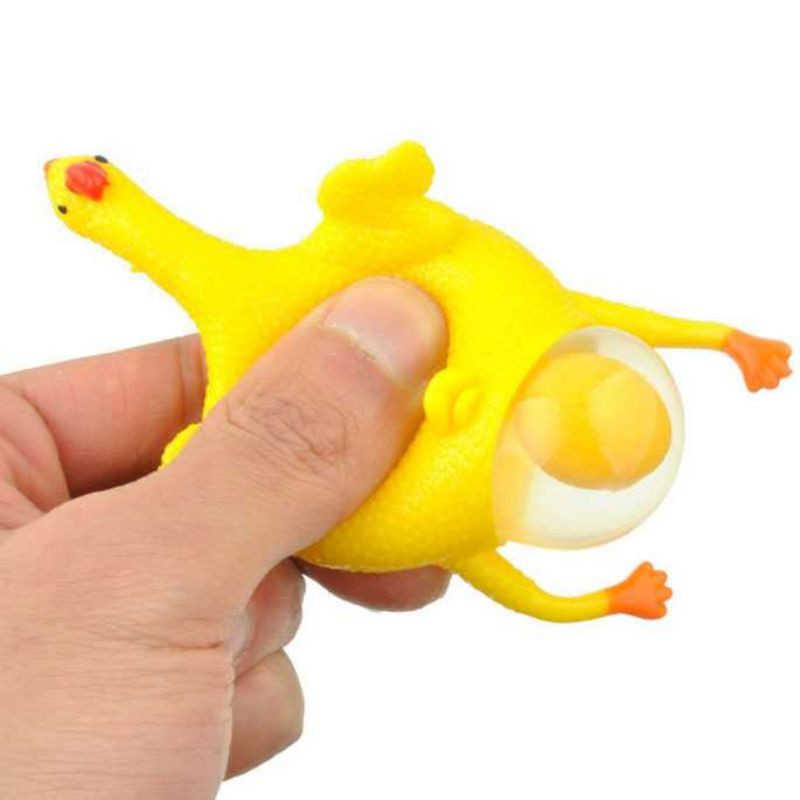 Gantungan Kunci Squishy lucu Anti Stress Model Ayam Bertelur kado unik lucu