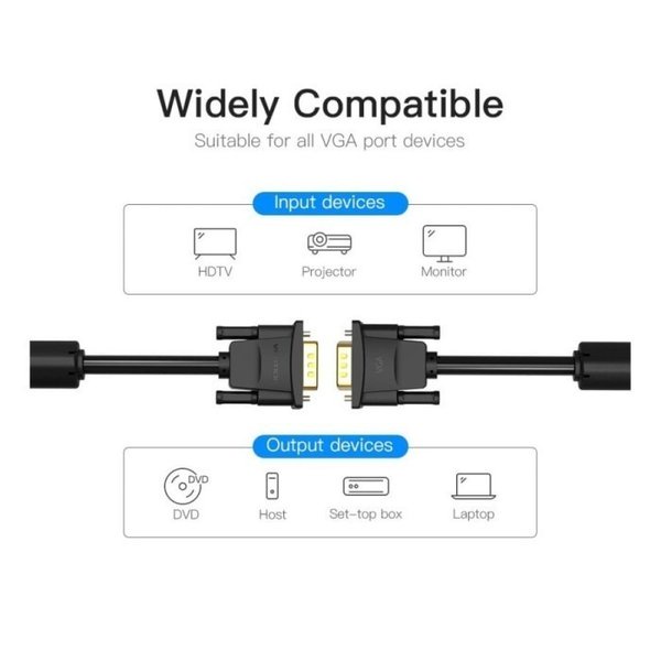 Vention Kabel VGA Male to Male HDTV Digital Video 3Meter - DADBI