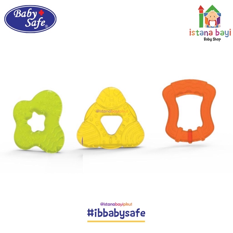 Baby Safe Multi Texture Teether Filled with Purified Water - Mainan Gigitan Bayi Isi 3 TT009