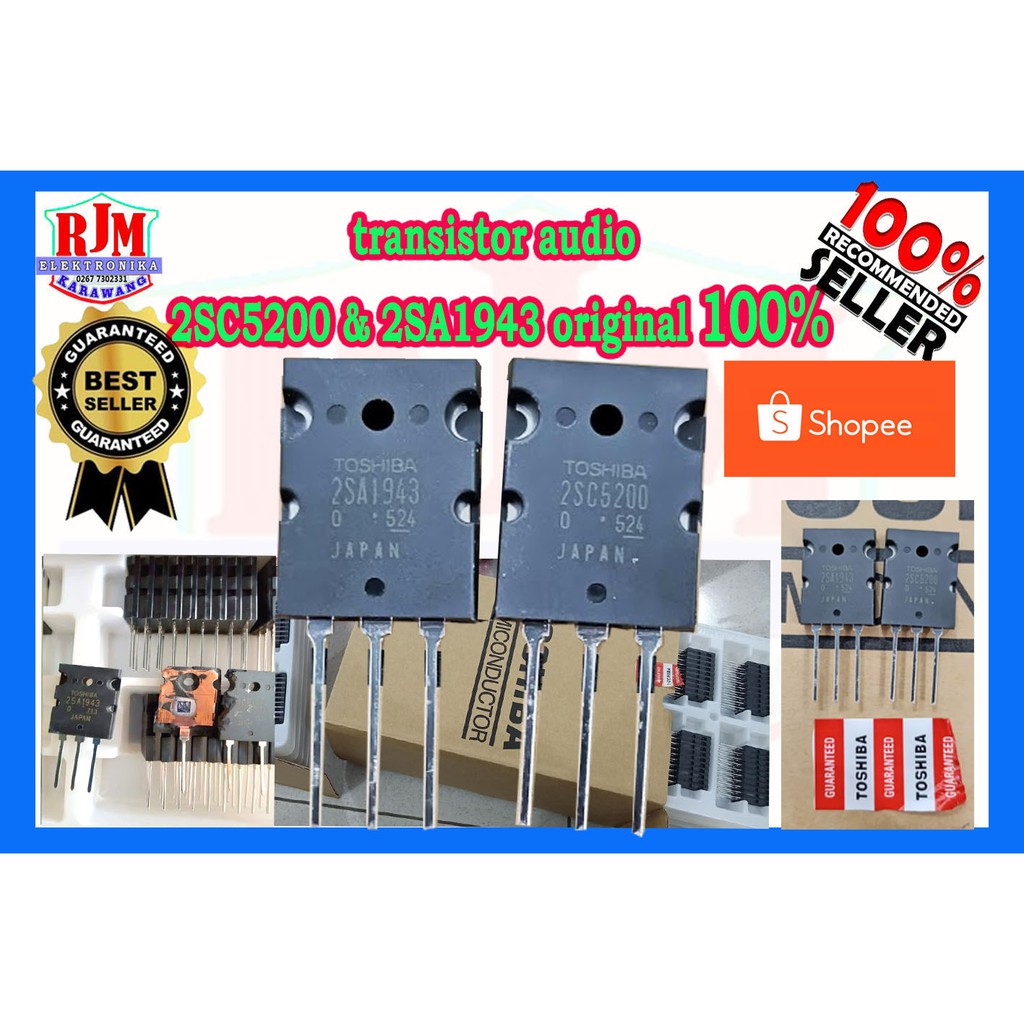 transistor audio 5200 dan 1943 original 100%