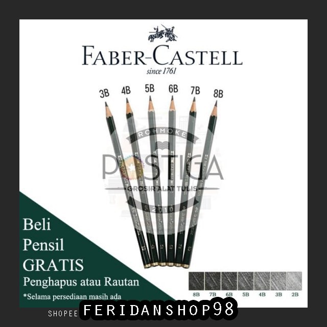 

FS134 PENSIL PAKET MENGGAMBAR PRO ATK 8B 7B 6B 5B 4B 3B PENSIL SKETSA BY FERIDANSHOP98