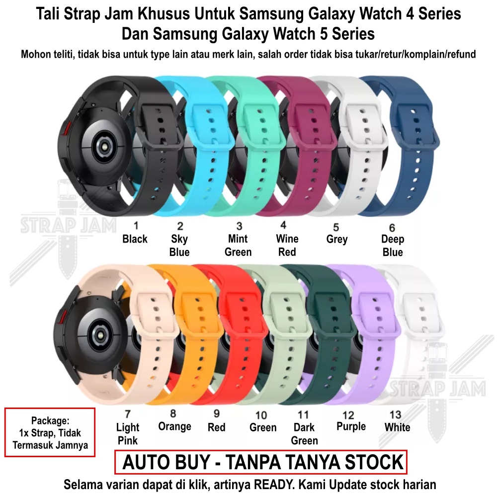 Strap Khusus Untuk Samsung Galaxy Watch 4 Classic 5 Pro - Tali Jam 20mm Rubber Silikon