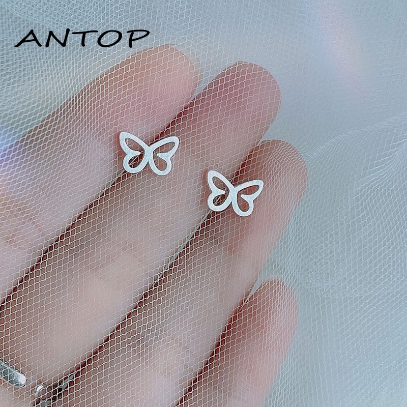 Sepasang Anting Kupu-kupu Mini Kecil Segar Fashion Wanita ANTOP