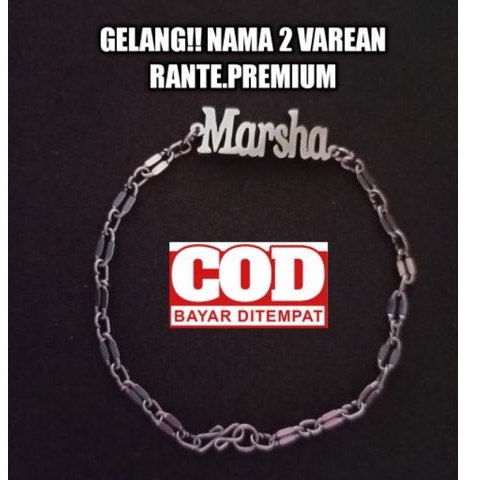 CUSTOMM!!GELANG NAMA ANTI KARAT