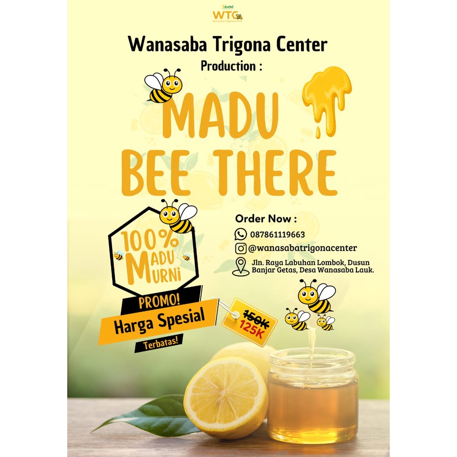 

Madu Murni Lebah Trigona / Klanceng / Kelulut bee there 250 ml