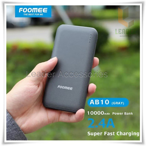 Foomee AB10 Power Bank 10000mAh, dual output max 3.4A, ultra protect, 3D curve design, bat li-polyme