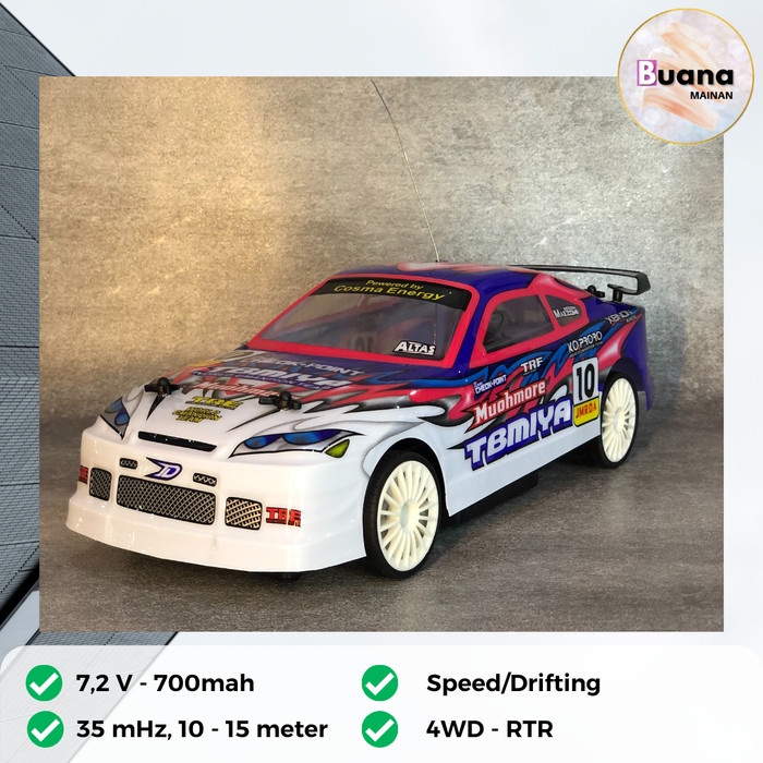 RC MOBIL REMOTE BALAP RACING DRIFT 4WD KENCANG SANZUAN MAINAN HOBI - Putih