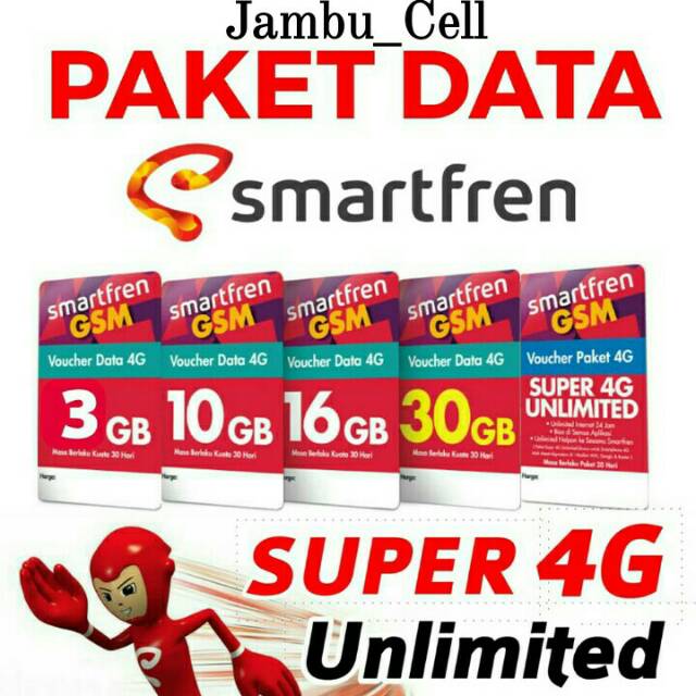 Kuota Smartfren 4G (3GB-30GB) & UNLIMITED (Voucher&Inject) 24JAM (1)