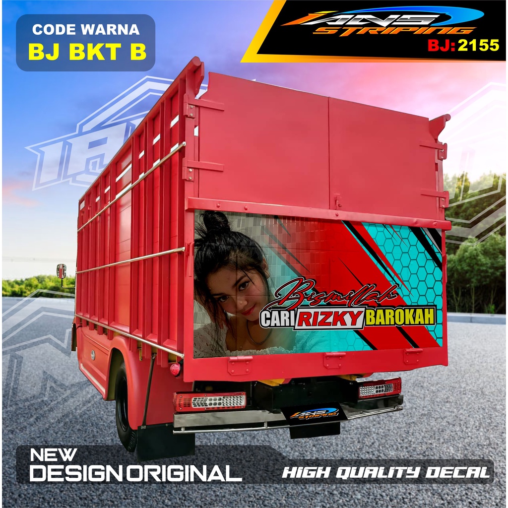 STICKER PINTU BELAKANG TRUK DUTRO GIGA CANTER / STIKER BAK BELAKANG TRUK TERMURAH / DECAL PINTU BELAKANG TRUK