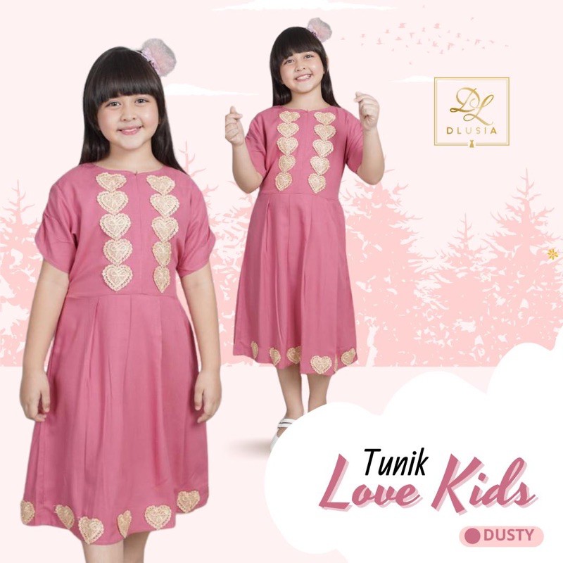 Tunik Love Kids by Dlusia Original Dress Anak Renda