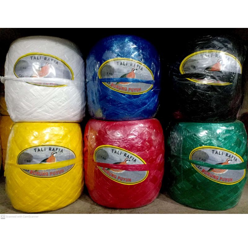 

Tali Rafia Cap Puyuh 1 Kg Warna Warni Merah Biru Hijau Hitam Putih Kuning 1000 gram