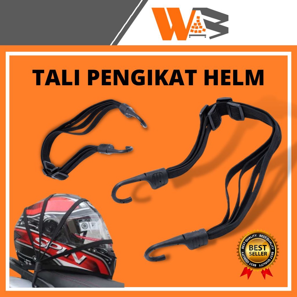 COD Tali Pengikat Helm Motor 2 Hook 60 cm Jaring Helm Motor Model Silang X JRH-JM Kokoh Super aman Berkualitas