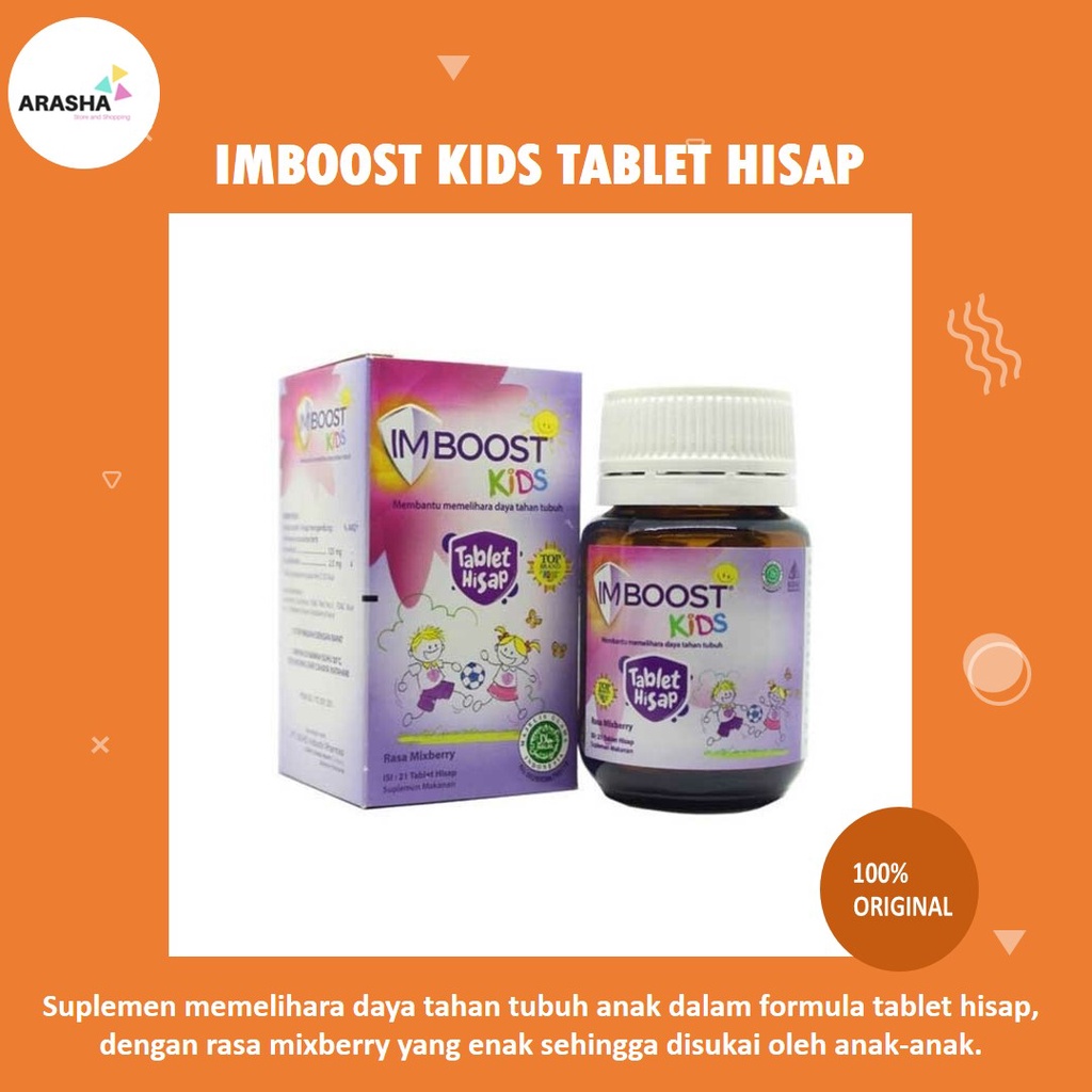 IMBOOST KIDS 21 TABLET HISAP Suplemen Sistem Imun &amp; Daya Tahan Tubuh Anak