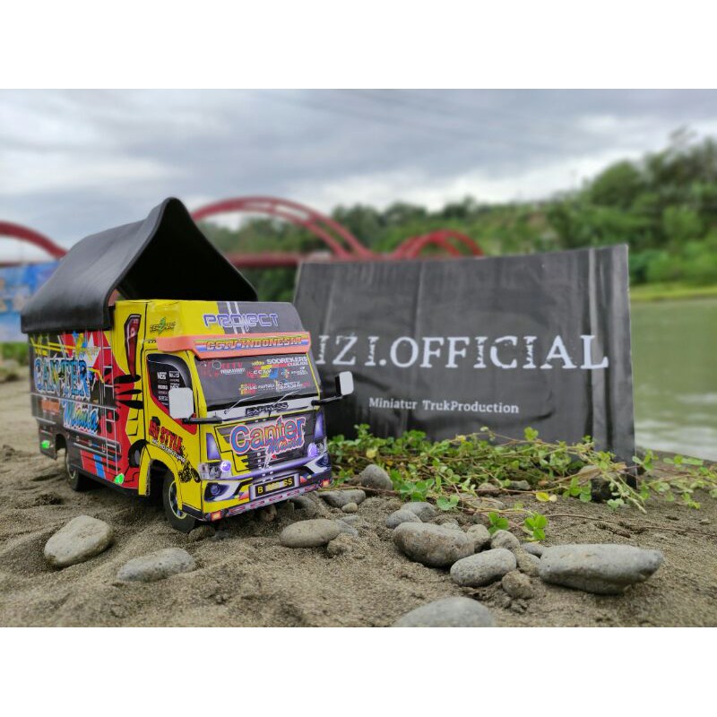 Miniatur Truk Oleng &amp;  Belok Lampu Terpal Murah Pintu Bak Bukaan (Bisa COD)