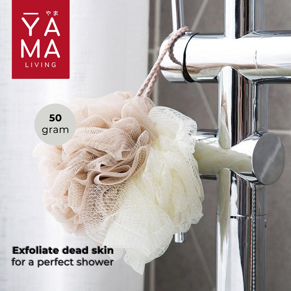 YAMA YOKU Premium Shower Puff Spons Scrubber Mandi 50 gram