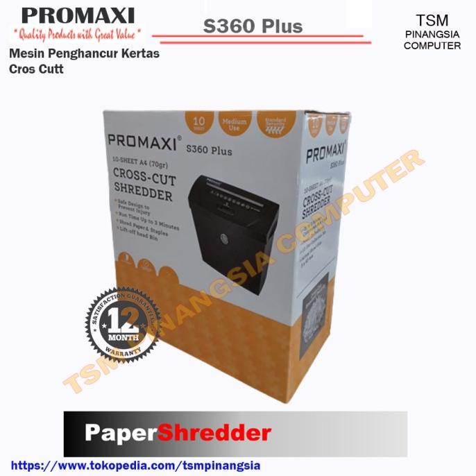 

Paper Shredder / Penghancur Kertas Promaxi S360 Plus