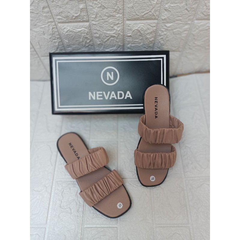 Sandal Nevada Slop Kerut 02 | Grosir sandal cewek murah