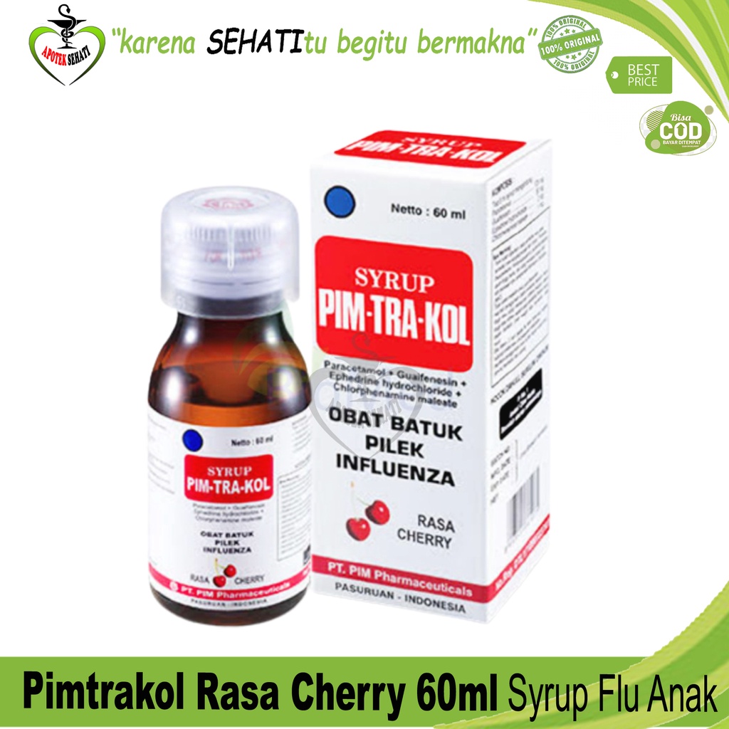 PIM TRA KOL PIMTRAKOL SYRUP LEMON CHERRY BATUK 60 ML