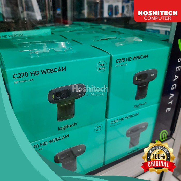 Logitech USB HD Webcam C270 with Microphone | GARANSI Resmi 1TH