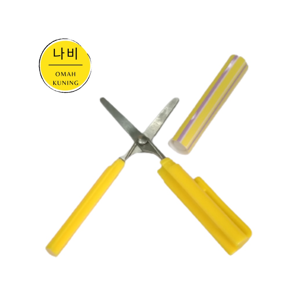 

GUNTING MINI BENTUK PULPEN WARNA KUNING - MINI SCISSORS - STUDENT SCISSORS