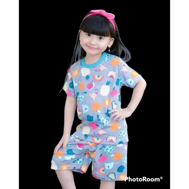 setelan Anak motif Bahan Libby laki2 Dan perempuan 1/5tahun